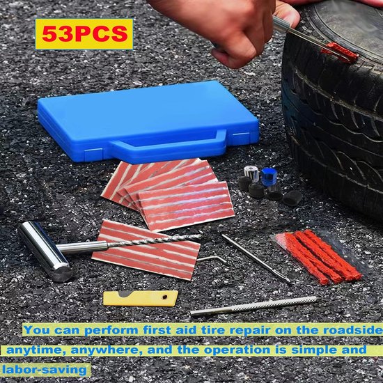 Bandenreparatieset - Zwaar Gebruik - Noodreparatie Onderweg - Compleet Assortiment - 53 Delen - A — afbeelding 3