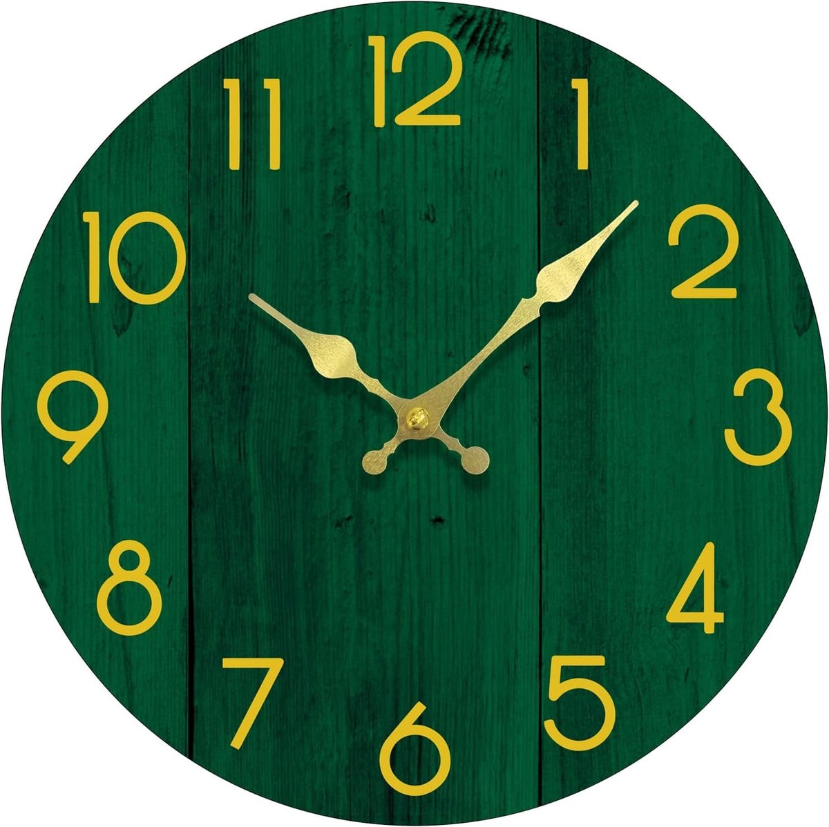 Moderne Wandklok, Stille Batterij Aangedreven Klok voor Woonkamer, Kantoor en School, 30cm (Groen) - Decoratieve Klok met Eenvoudig Design en Nauwkeurige Tijdsaanduiding