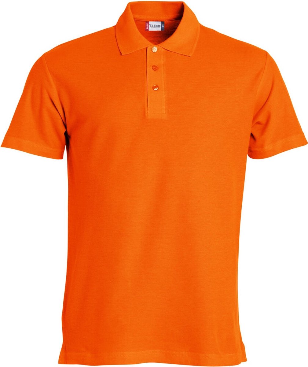 Clique Basic Polo 028230 - Diep Oranje - 4XL