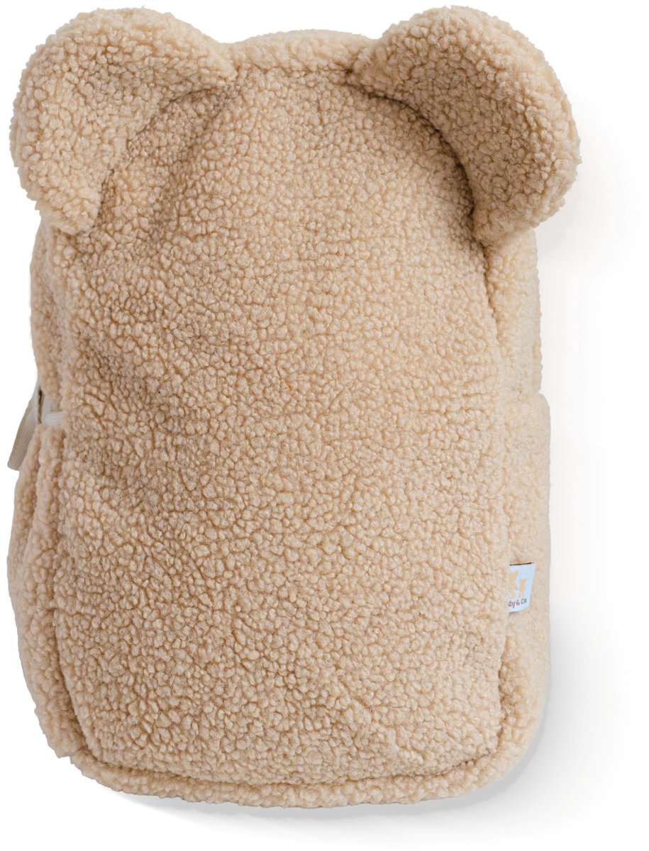 Teddy & Clo. - Teddy Rugtas met Oortjes - Beige - 20 x 30 x 9 cm