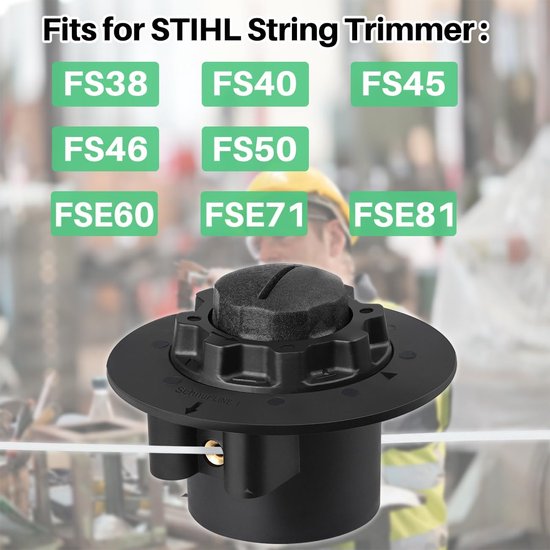 Autocut C5-2 kop geschikt voor STIHL bosmaaiers FS40 FS45 FS46 FS50 FSE60, Autocut C5-2 trimmerkop spoel vervangingsonderdelen C5.2 trimmerkop accessoires (1-pack) — afbeelding 3