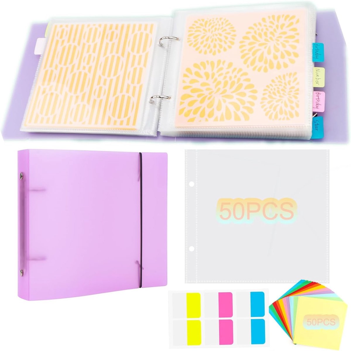 6x6 Cookie Template Opslagmap voor Stencils, Snijmallen en Scrapbooking - 111 Pagina's voor Organisatie en Creatief Bakken