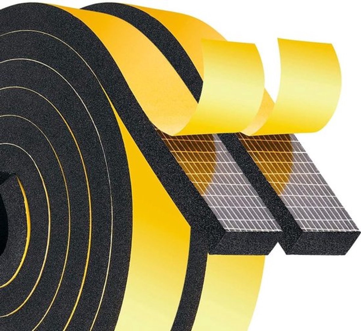 Tochtafsluiter voor deuren, anti-botsing rubberen afdichting, geluiddicht, waterdicht en stofdicht, 25 x 10 mm x 4 m, zwart - ideaal voor energiebesparing en comfort