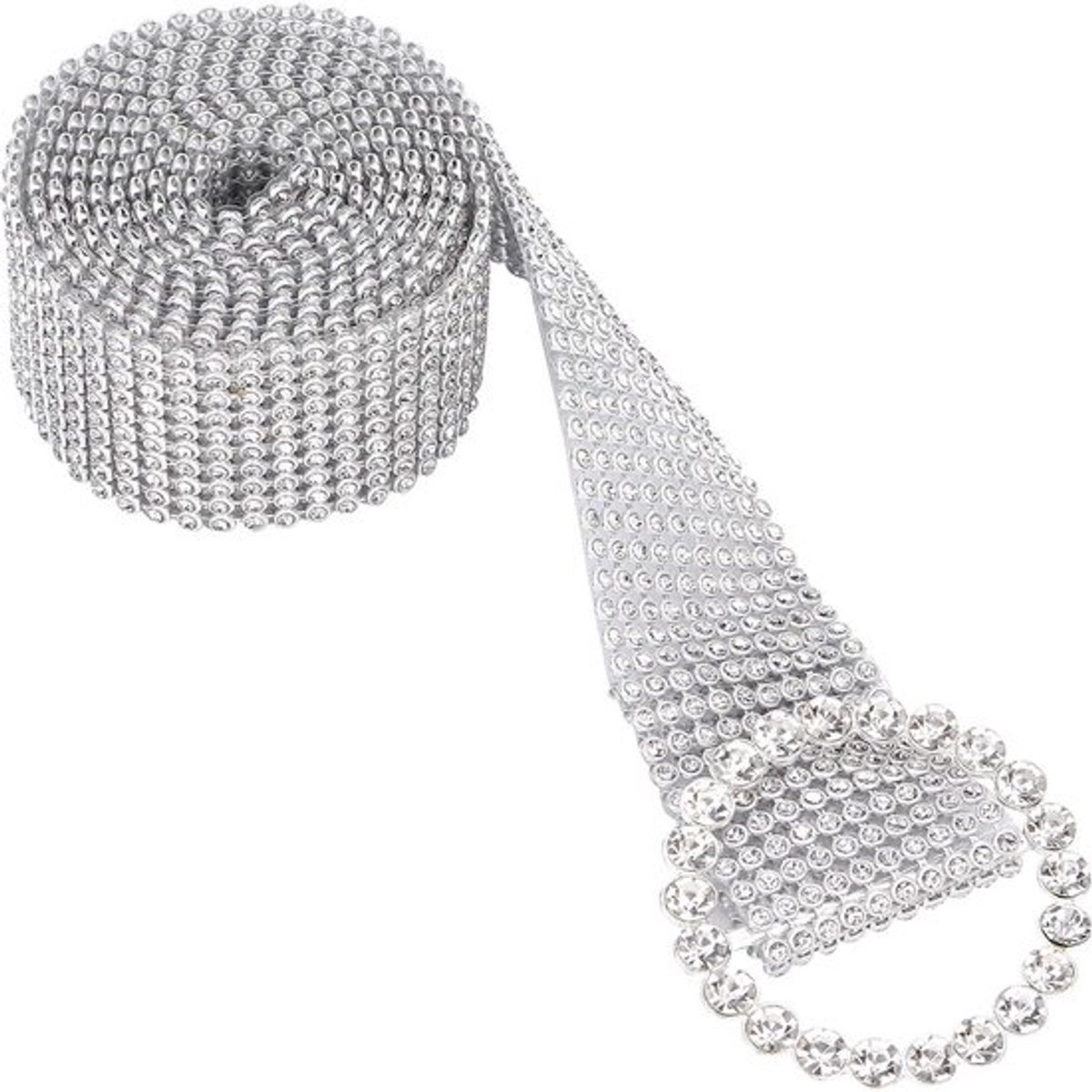 Riem Decoratie Vrouwelijke Tailleband Verzegelde Diamant Glanzend Zilver Suncatcher Benodigdheden - Luxe Strass Riem