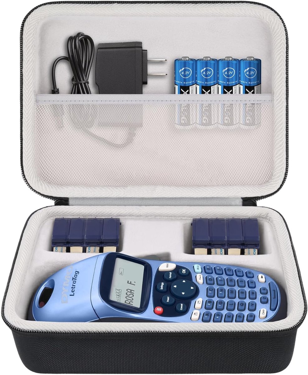 Hardcase voor LetraTag LT-100H en XR Labelmaker met Vervangende Label Tape en Bescherming