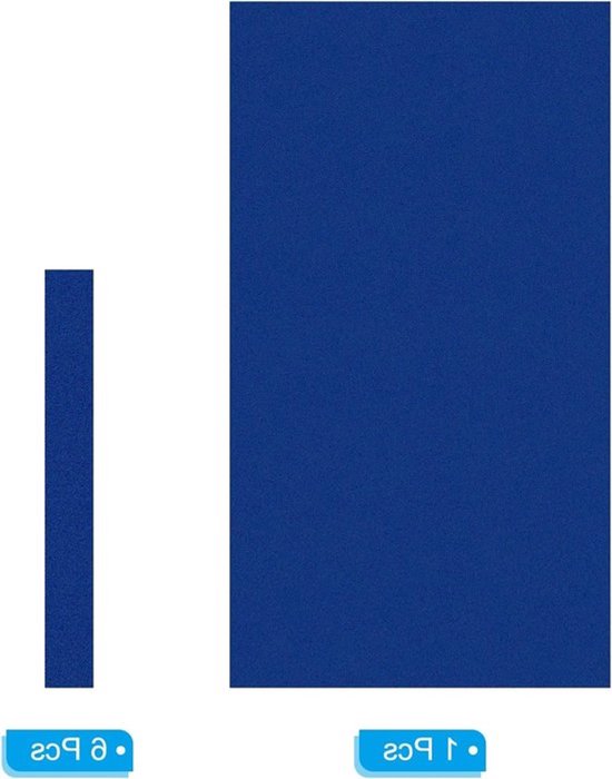 Professioneel Biljartlaken Blauw 8ft - Pooltafel Vilt Vervanging met 6 Stukken Stof — afbeelding 2
