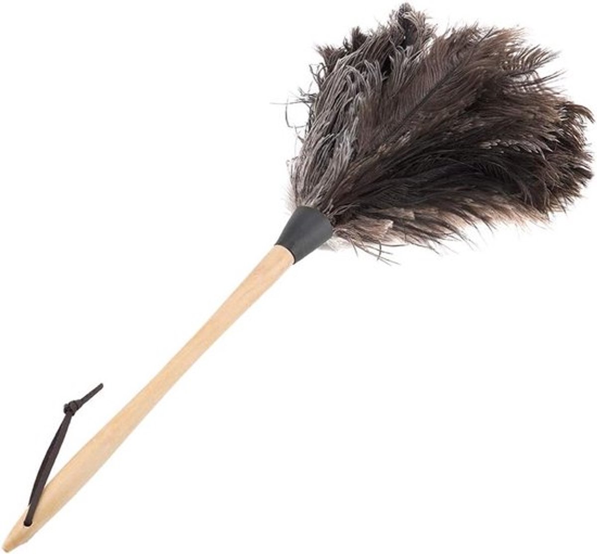Zachte en Zijdeachtige Struisvogelveren Duster met Houten Handvat voor Eenvoudig en Effectief Schoonmaken van Stof en Vuil