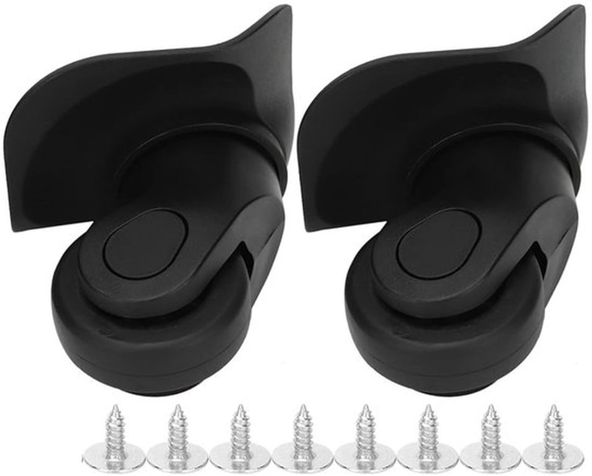 Zwenkwielen voor koffer - Universele draaibare wielen - Outdoor bagageaccessoires - Vervanging met spijkers - Set van 8 stuks