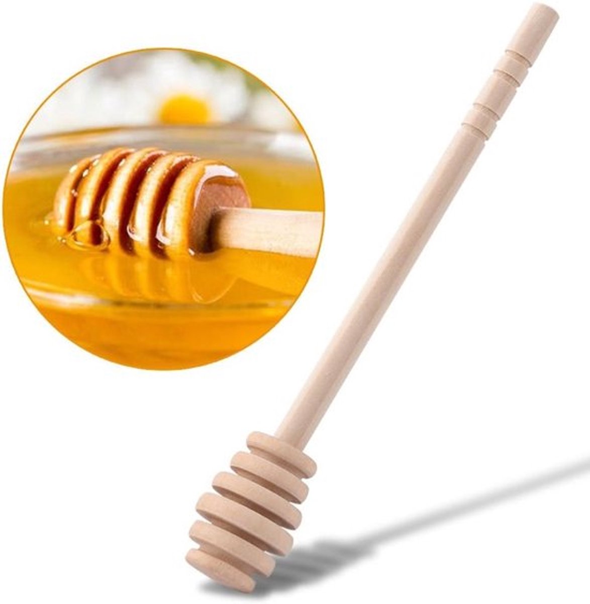 Houten Roerstaafjes Set van 50 Stuks voor Jam, Honing en Sauzen - 10CM Lange Roerstaafjes voor Keuken Gebruik