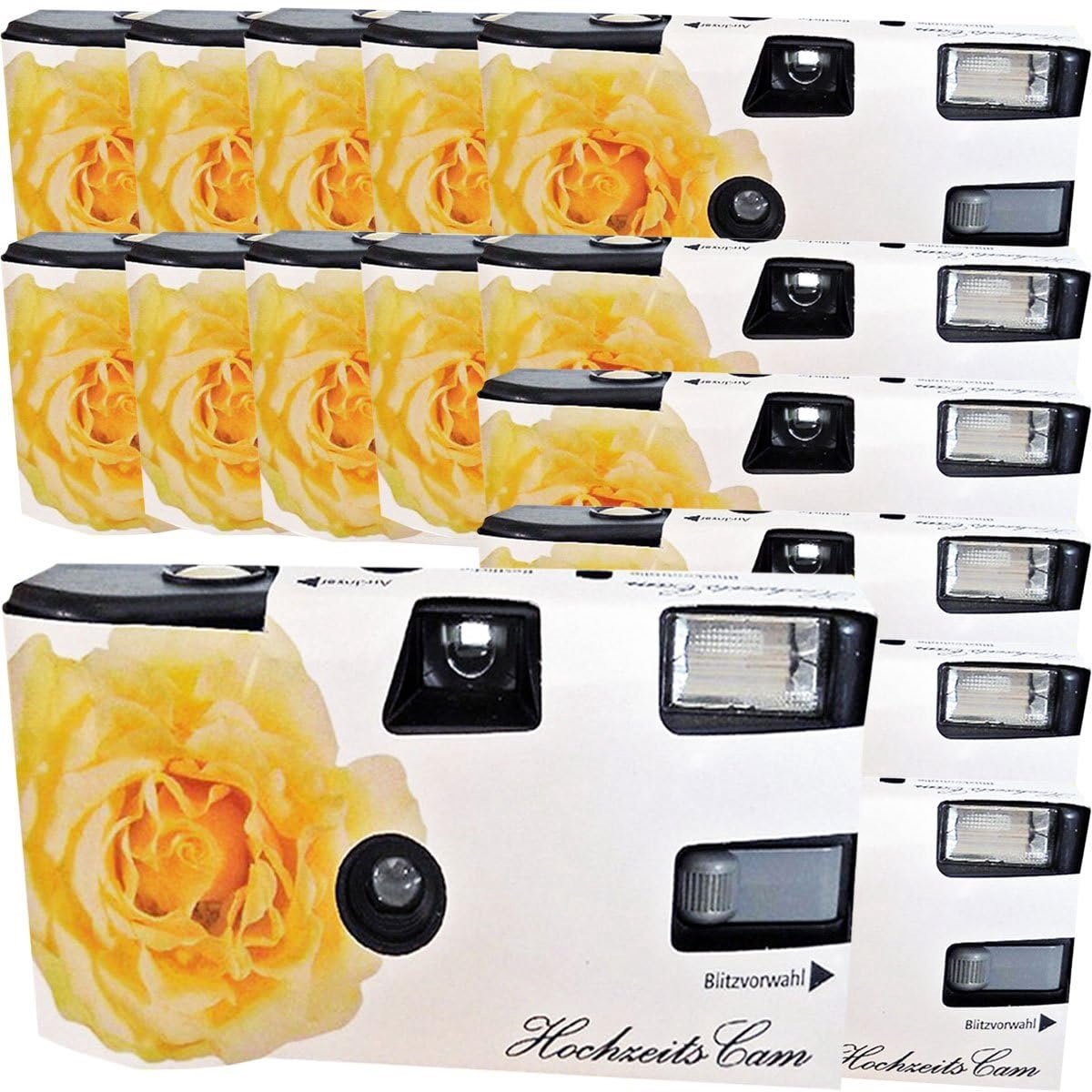 SnelShoppen - Bruiloftscamera Wegwerpcamera met Flitser - 15 Stuks - 27 400 ASA - Perfect voor Feesten, Bruiloften en Herinneringen Leggen
