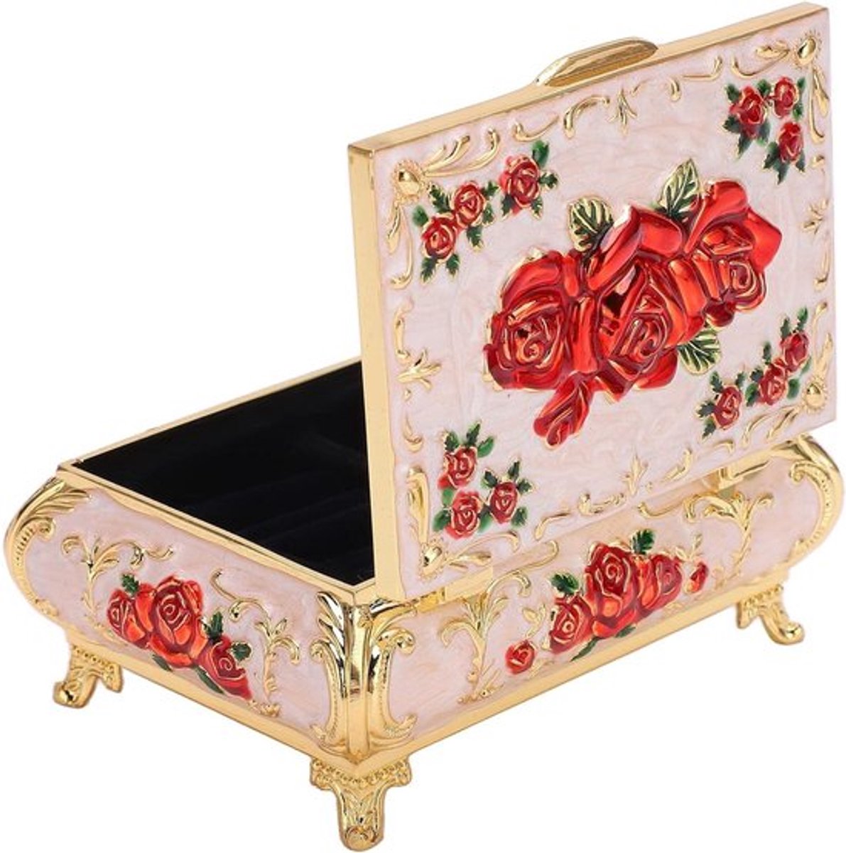 Sieradendoos in Vintage Stijl met Felle Kleur, Opbergdoos voor Vrouwen, Decoratieve Snuisterijbox - Vintagelook (fpszq5rdb9-11)