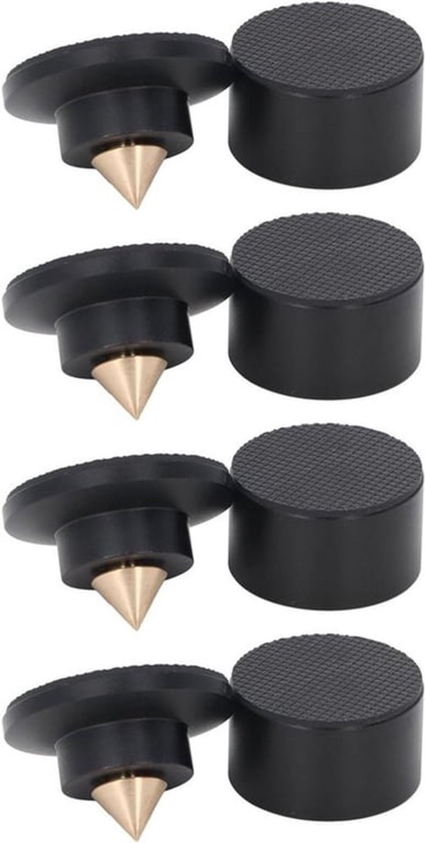 Luidspreker Isolatie Stand Voeten Pads - Set van 4 met Spikes en Antislipmatten - Verbeterde Audio Kwaliteit