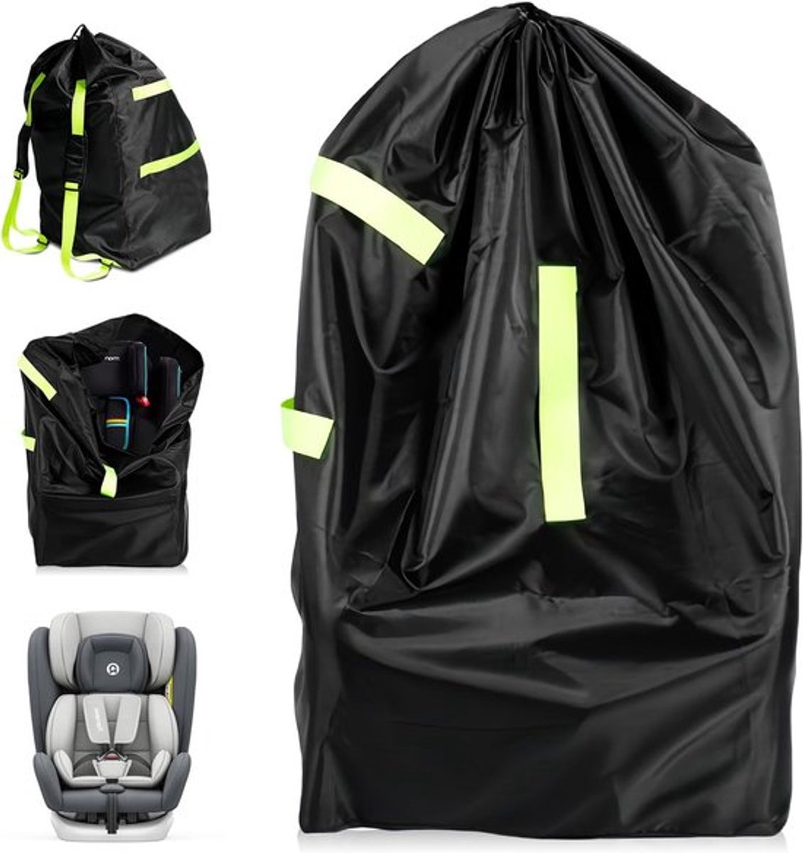 Waterdichte Transporttas voor Kinderzitjes van Oxford Stof, Draagbare Reiszak voor Autostoel, Geschikt voor Kinderwagens - 85 x 43 x 43 cm