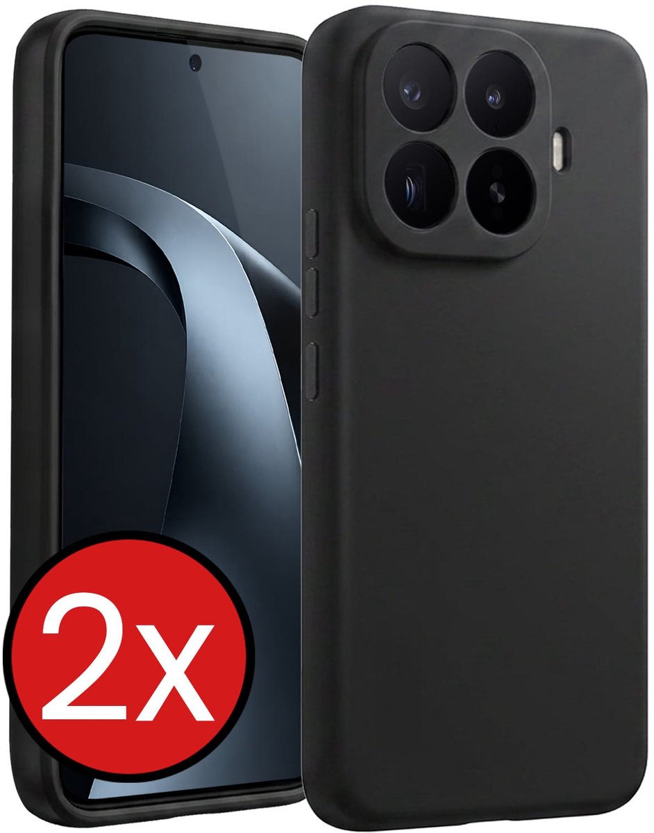 Hoesje - 2 Stuks - Geschikt voor Xiaomi 17T Pro - Sterk & Shockproof - Telefoonhoes - Back Cover - Case Siliconen - Telefoon Hoes - Zwart
