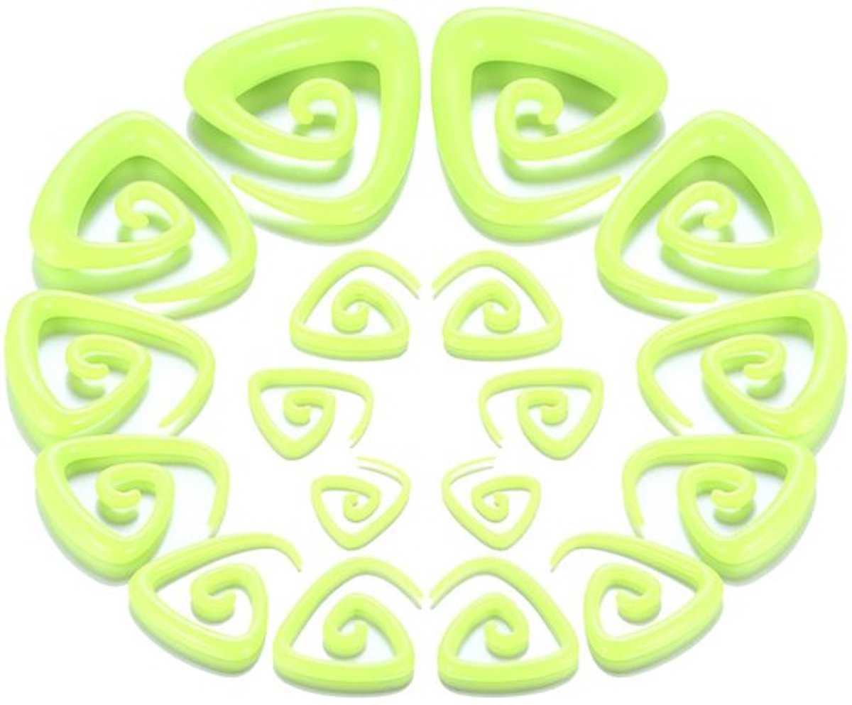 Tapers Set van 18 Stuks - Acryl Oormeters - Hypoallergeen - Lichtgewicht - Diverse Maten 1.6-10mm - Comfortabel en Duurzaam - Oorbellen