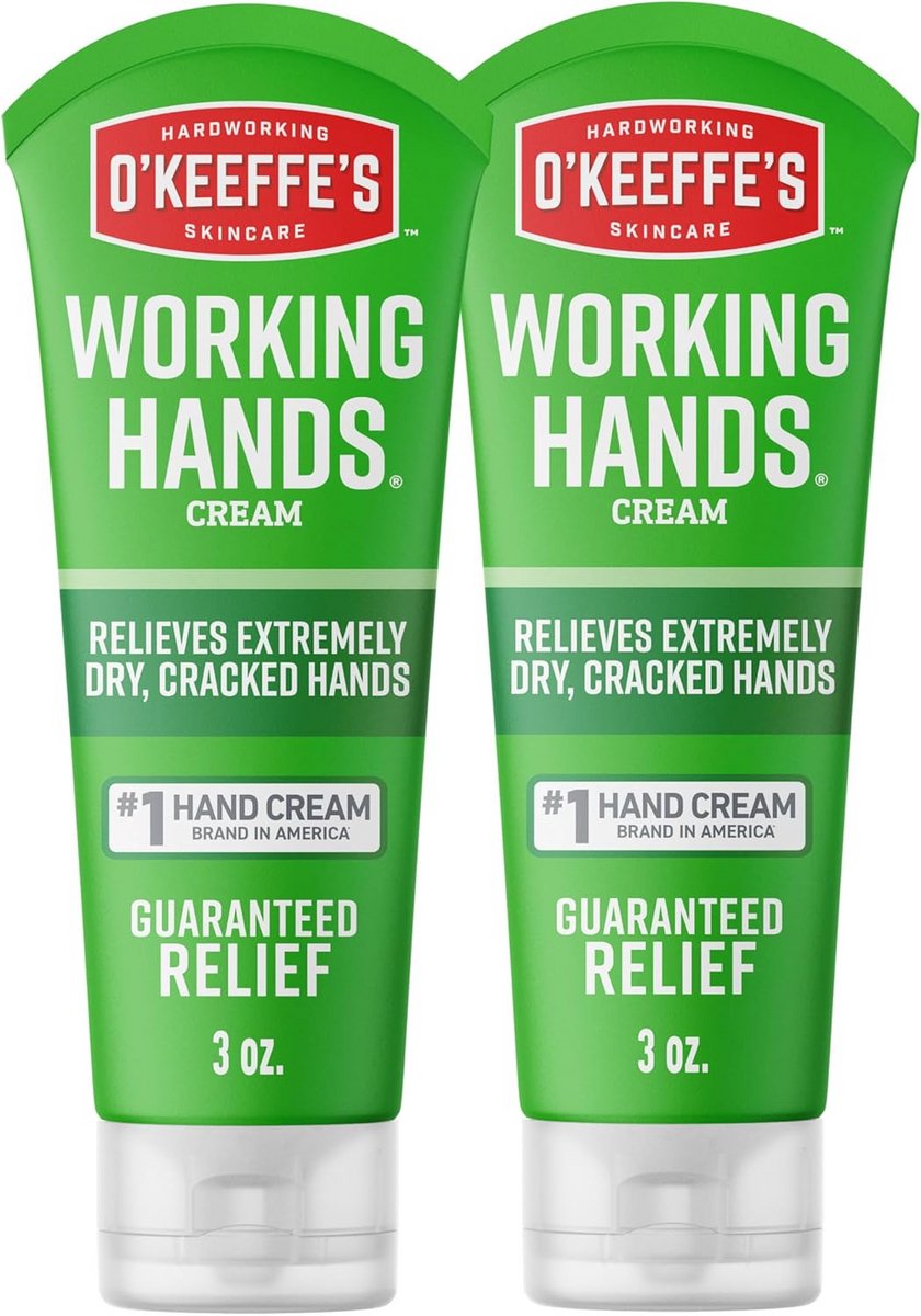 O’Keeffe’s Working Hands Hand Cream – 2 Pack – Intensief Herstellende Handcrème voor Droge, Gebarsten en Ruwe Handen (2 x 76 g)