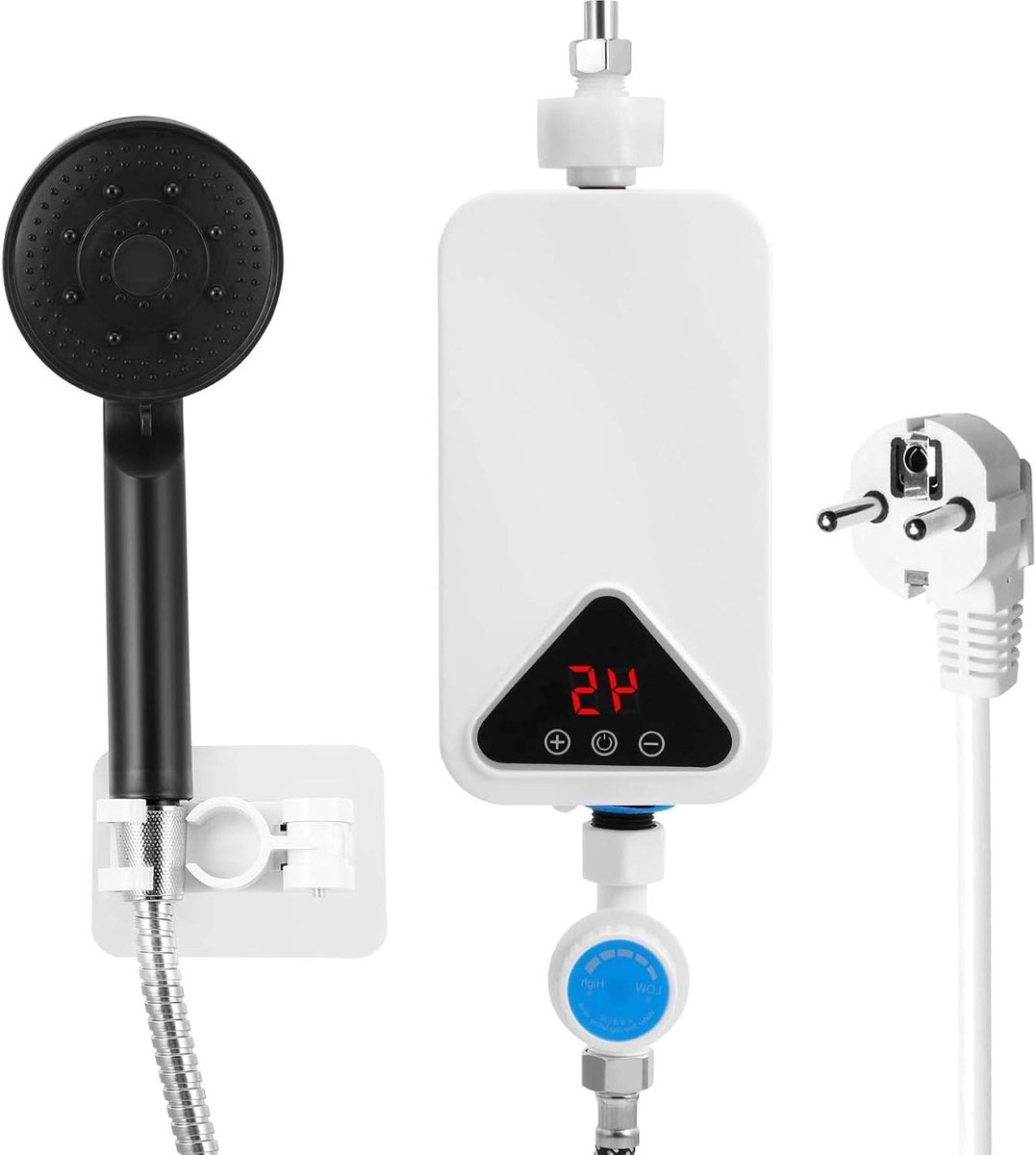 Doorstroomverwarmer - Mini Boiler - Direct Warm Water - Intuïtief LCD Display - 5500W Vermogen - Wit