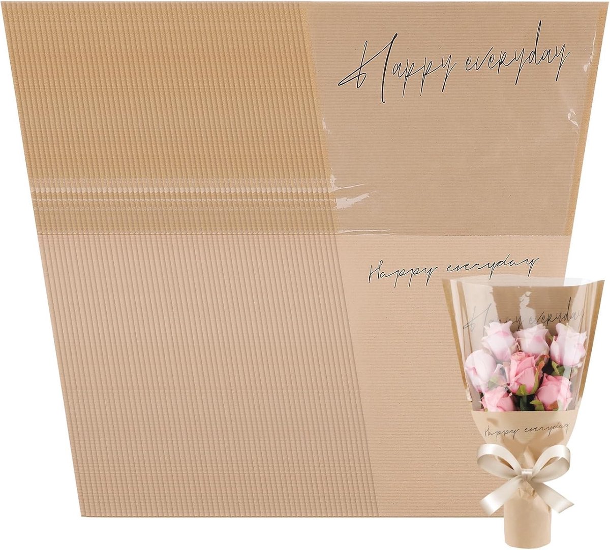 100 Stuks Kraftpapier Inpakzakken voor Bloemen - 30 x 40 cm, Bloem Mouwen, Cadeauverpakking en Bruiloft Decoratie