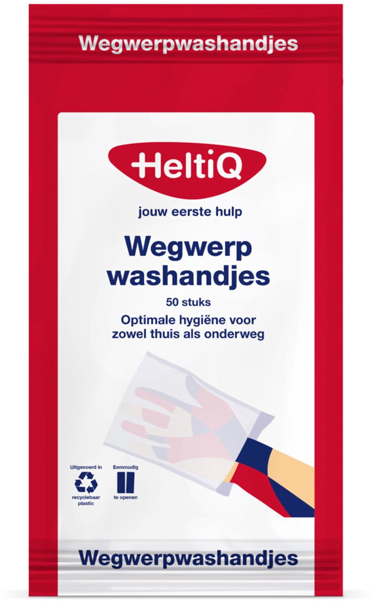 HeltiQ Wegwerpwashandjes - 4 x 50 stuks - Voordeelverpakking