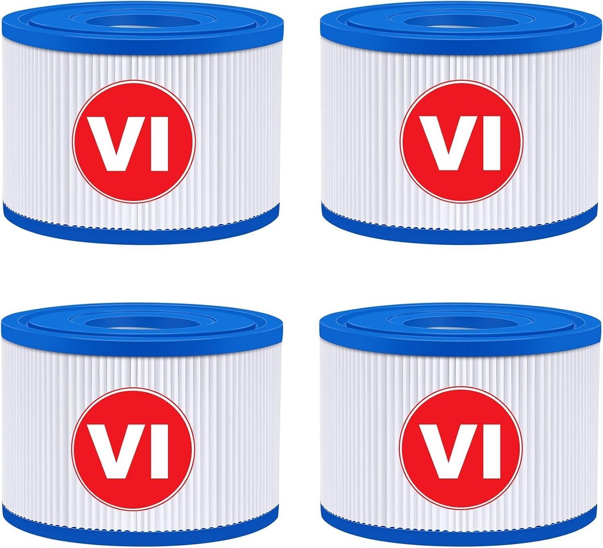 SnelShoppen - KGC 4 Spa Filters Type VI voor Bestway, Coleman SaluSpa, Lay-Z-Spa - Hoogwaardige Waterfiltratie, 4 Stuks, Ideaal voor Thuisgebruik, Tui