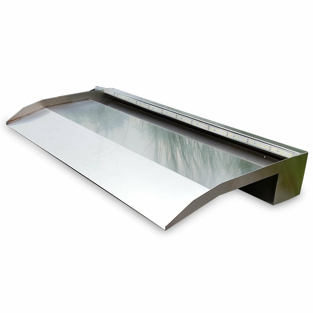 SnelShoppen - Waterval 30 cm voor de Tuin - Roestvrij Staal Mat Geborsteld met Lange Uitloop - Zilver - Perfect voor Tuin, Balkon, of Buitenruimte
