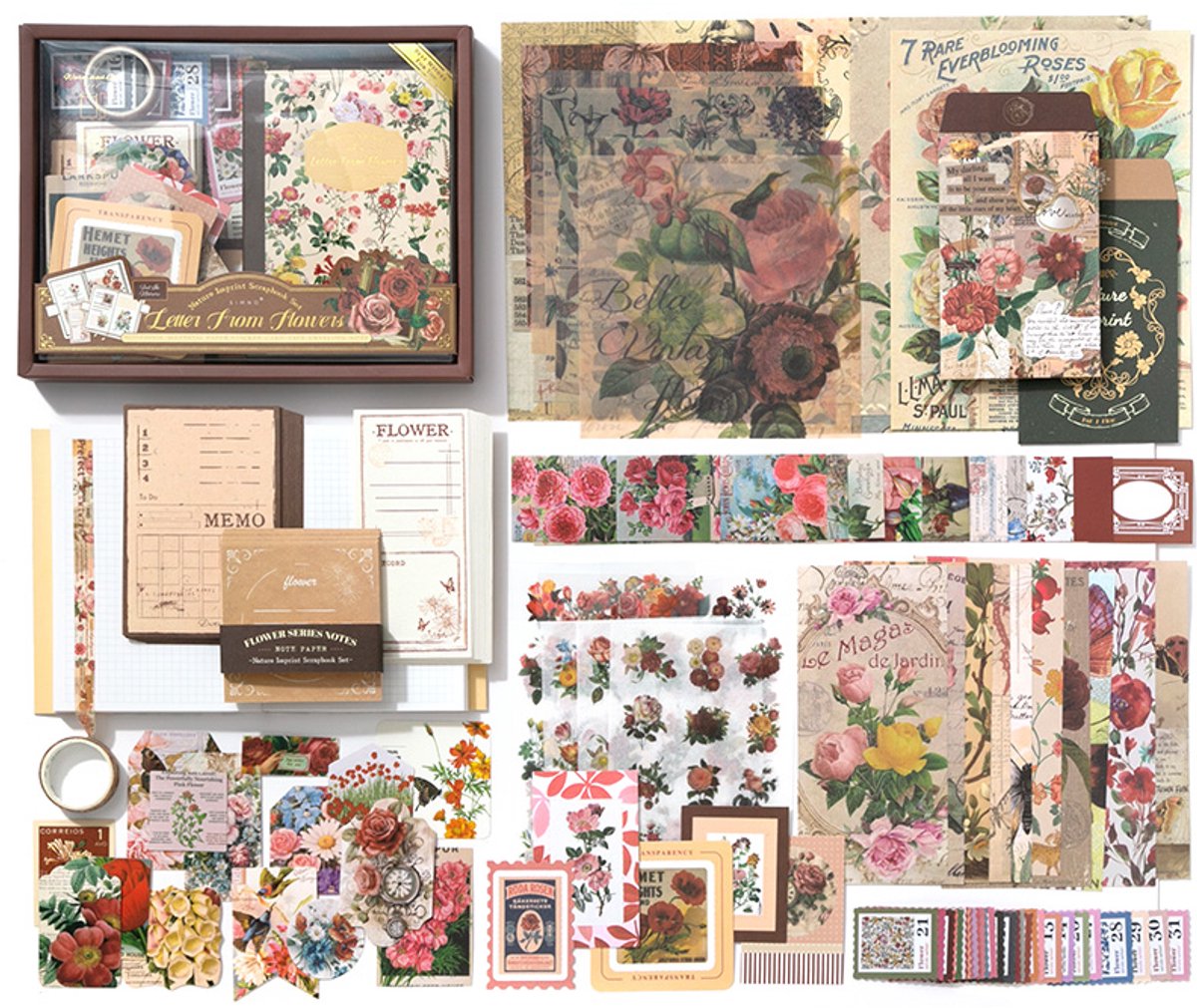 SIMNO® Bullet journal set A6 - 195-delig - Bloemenbrief