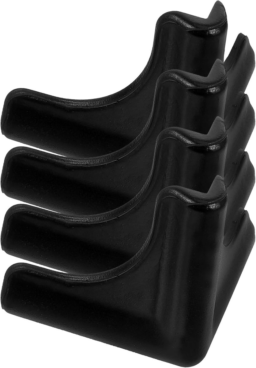 4-stuks Hoekbeschermer - Hoekbescherming - Hoekbeschermers voor Tafel - hoekbeschermers voor afzuigkap - Eenvoudig te installeren- Siliconen - 4.5×4.5×4.5cm - Geschikt voor keukenkasten, glazen tafels en meubels - Zwart