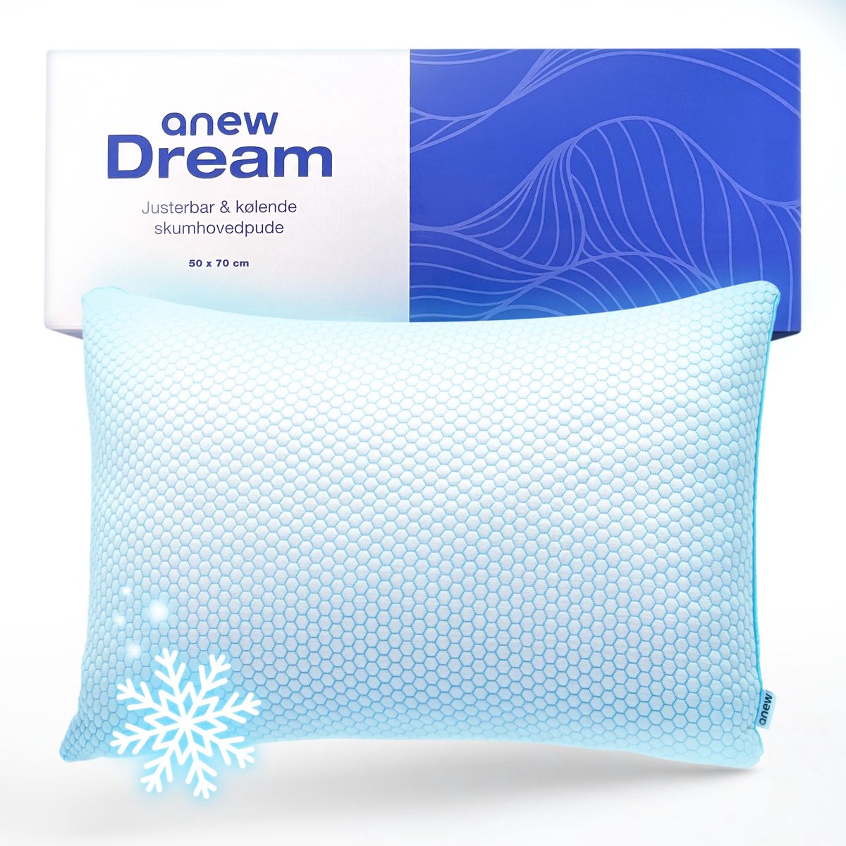 SnelShoppen - Anew Dream Kussen 50 x 70 cm - Comfortabel Slaapkussen, Ondersteuning, Ademend Materiaal, Geschikt voor Thuis, Logeerkamer, en Kamperen