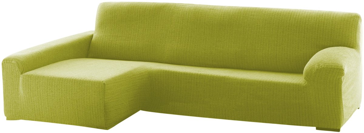 SnelShoppen - Dam Sofa Plaid Chaise Longue 240 cm Links Voorlicht - Groen, Luxe Loungebank, Comfortabel, Modern Design, Ideaal voor Woonkamer en Tuin