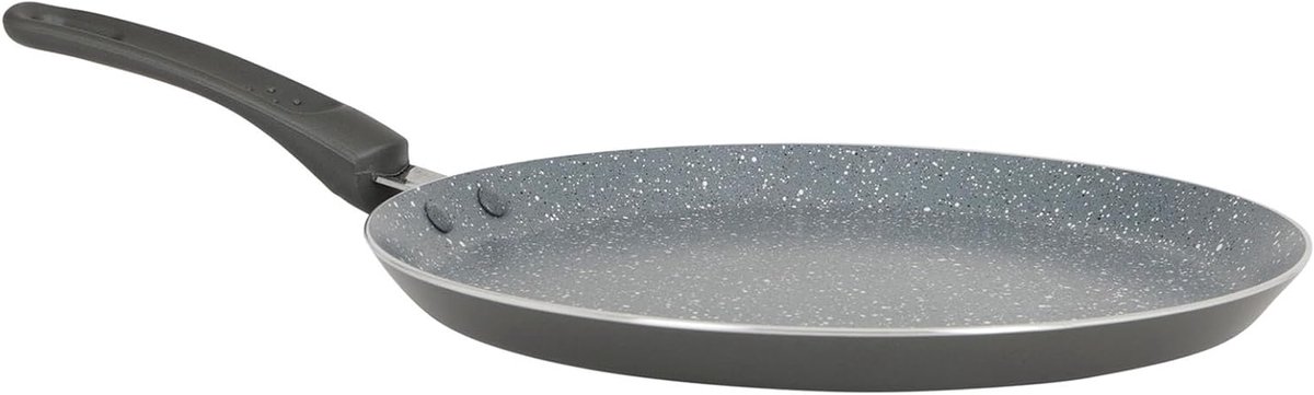 Pannenkoekenpan Aluminium - Crêpepan Keramisch - Gezond Bakken - Snelle Warmteverdeling - Ø 26 cm - Lichtgrijs