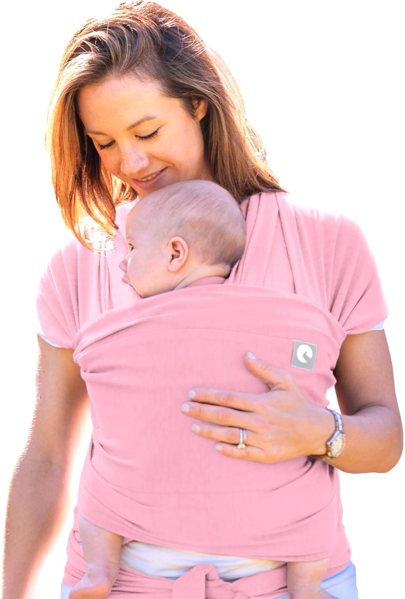 SnelShoppen - Babydraagdoek met Groot Voorvak - Natuurlijk Zachte Katoenen Draagdoek vanaf de Geboorte voor Pasgeborenen tot Peuters - The Pocket Wrap