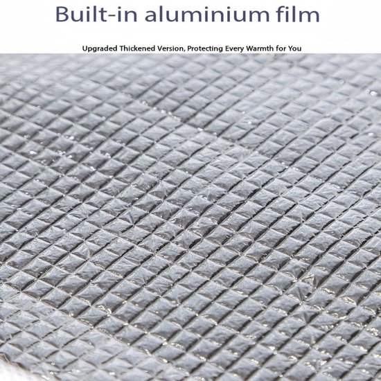 Lunchtas - Koeltas - Koeltasje - Thermotas - Draagtas - Picknicktas - Met aluminiumfolie binnenkant en waterafstotende stof, houdt eten warm en koud - Polyester - 23x12,5x19,5 cm - Voor werk, school en picknick - Grijs — afbeelding 5
