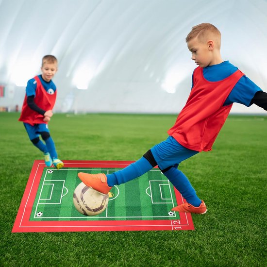 Voetbalmat - antislip - schokdempend - trainingsmat - 60 x 90 cm - training voor kinderen - met voetbalsokken - voor voettraining — afbeelding 3