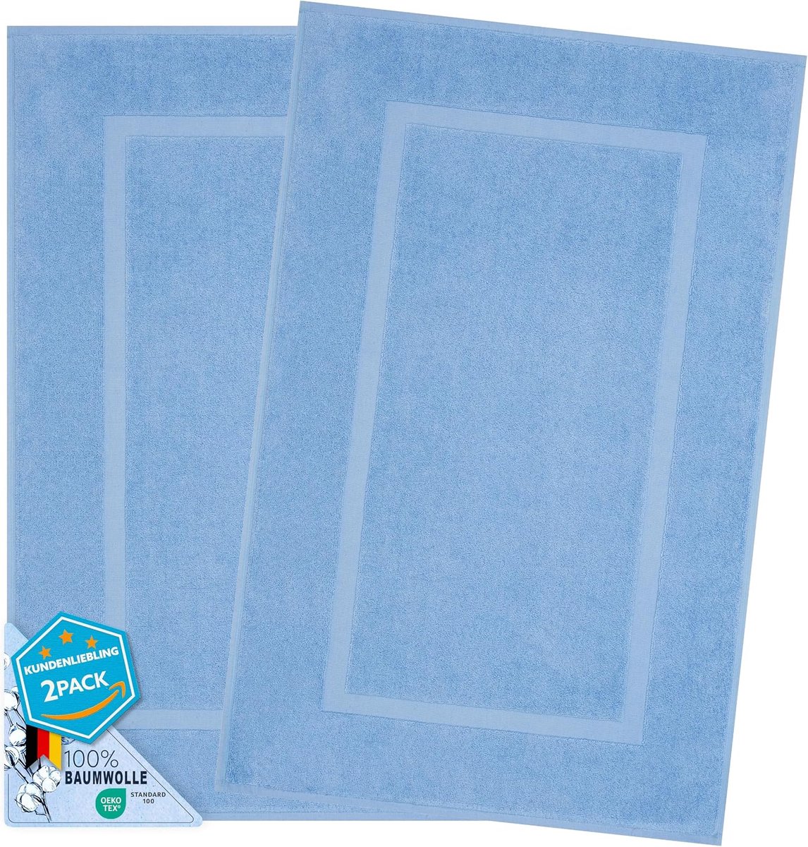 SnelShoppen - Hammetex Handdoeken 100% Katoen, Zachte en Absorberende Badstof, Oeko-Tex Gecertificeerd, Badmat in Handdoekvorm, 51 x 86 cm, Ideaal voo