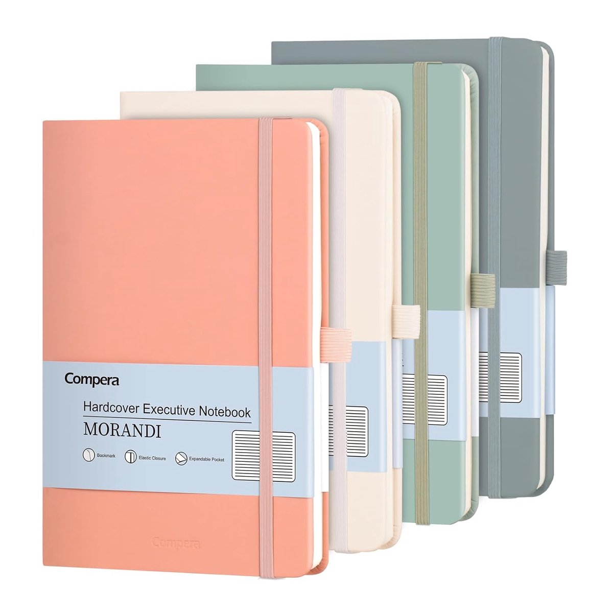 SnelShoppen - Compera Notitieboek A5 Gelinieerd Dagboek - Hardcover PU Notitieboek met 176 Pagina's en 100 g/m² Papier - Ideaal voor Kantoor, School e