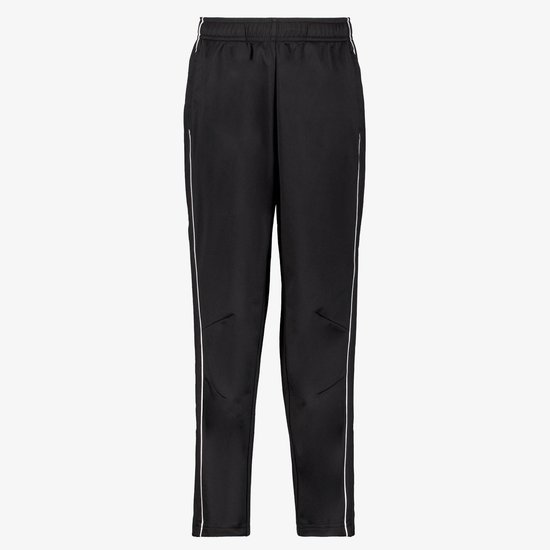 Zwarte trainingsbroek van Dutchy met witte biezen aan de zijkanten.