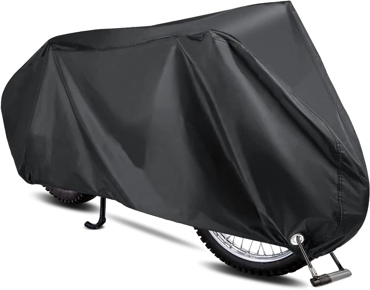 SnelShoppen - Motorhoes Waterdicht Winterbestendig Outdoor voor Fiets Motorfiets Garage Dekzeil Indoor UV-bestendige Afdekking 200 x 70 x 110 cm