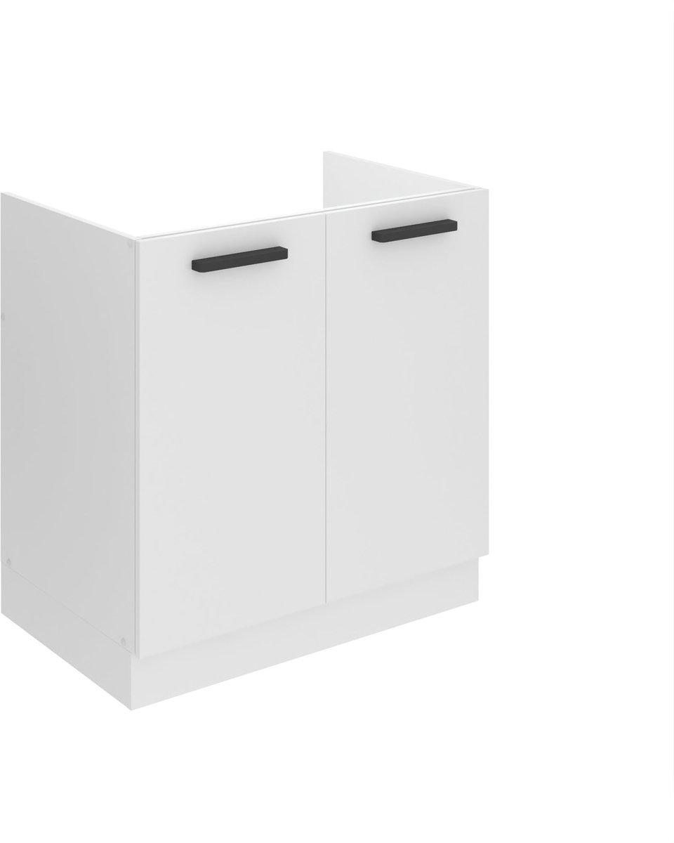BELINI Spoelbakkast SDZ 80 cm met 2 Deuren - Wit Mat