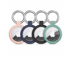 Waterdicht Airtag-sleutelhanger - Airtag Houder - Hoesje Geschikt voor Apple Airtag 1e en 2e Generatie - Voor Hond & Kat Halsband , Fiets - 4 Stuks - Multi Colour
