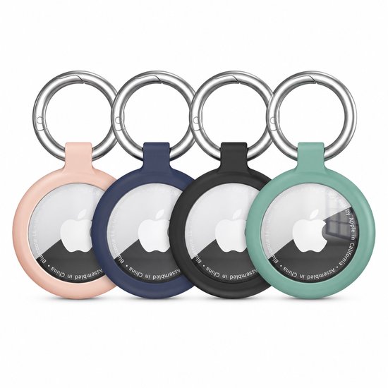 Waterdicht Airtag-sleutelhanger - Airtag Houder - Hoesje Geschikt voor Apple Airtag 1e en 2e Generatie - Voor Hond & Kat Halsband , Fiets - 4 Stuks - Multi Colour