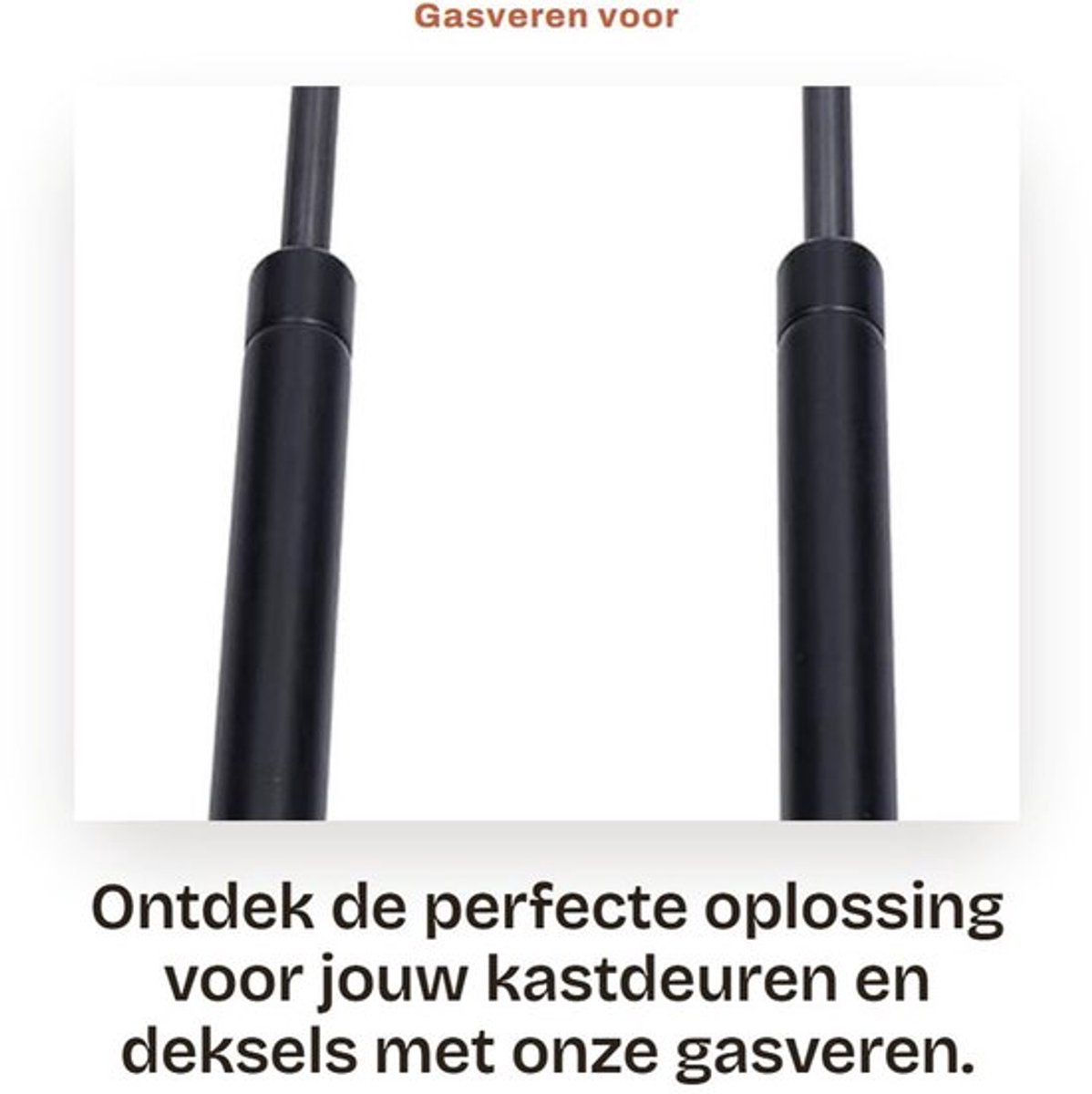Gasveer 600-900N Zacht Open - Gasveren - Ondersteuning Deksel - Kasten/Luiken - Duurzaam Verenstaal - Glad en Naadloos - Liftgasveer