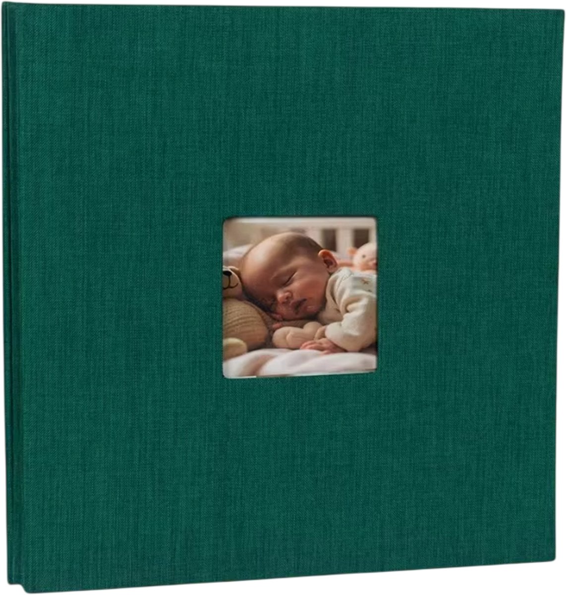 Groot Zelfklevend Fotoalbum Baby – DIY Fotoboek met Plak Pagina’s, Baby Groeiboek voor Foto Herinneringen, Familie Fotoalbum en Creatieve Scrapbooking - Groen