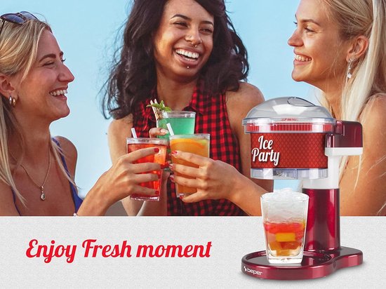 Elektrische ijscrusher 30W - Ice Crusher machine met RVS messen, veiligheidsvergrendeling, voor slush en cocktails — afbeelding 3