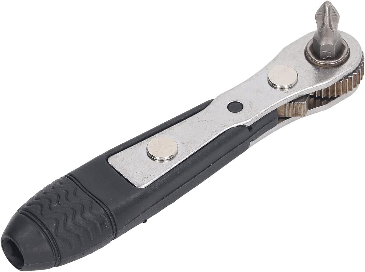 Compacte Professionele Mini Ratelsleutel Set 1/4" - Multifunctionele Miniatuur Steeksleutels en Schroevendraaier voor Thuis, Auto en Werkplaats