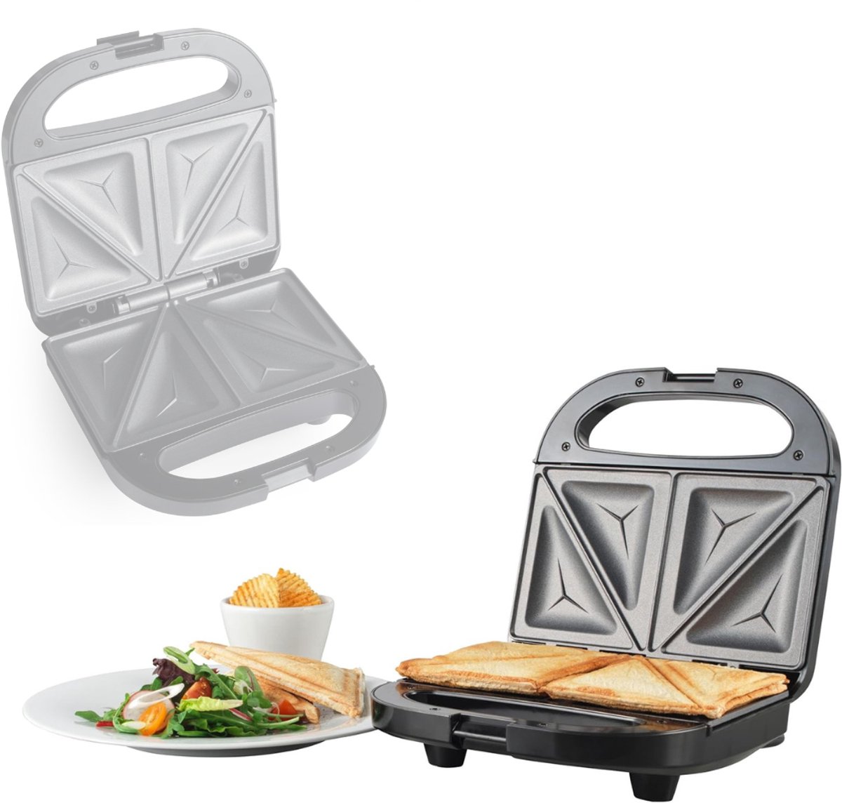 ApexArte® Contactgrill - Tosti Apparaat - Tosti-ijzers - Panini Grill - Zwart