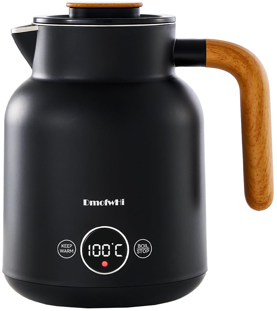 SnelShoppen - Roestvrijstalen Waterkoker met Temperatuurregeling | 1,0 l, 1000 W | Theeketel met Temperatuurindicator, Dubbele Wand, BPA-vrij, Automat