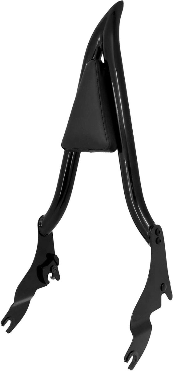 Motorfiets Rugleuning - Passagierssteun - Comfortabel Rijden - Afneembaar Ontwerp - 22 inch - Zwart