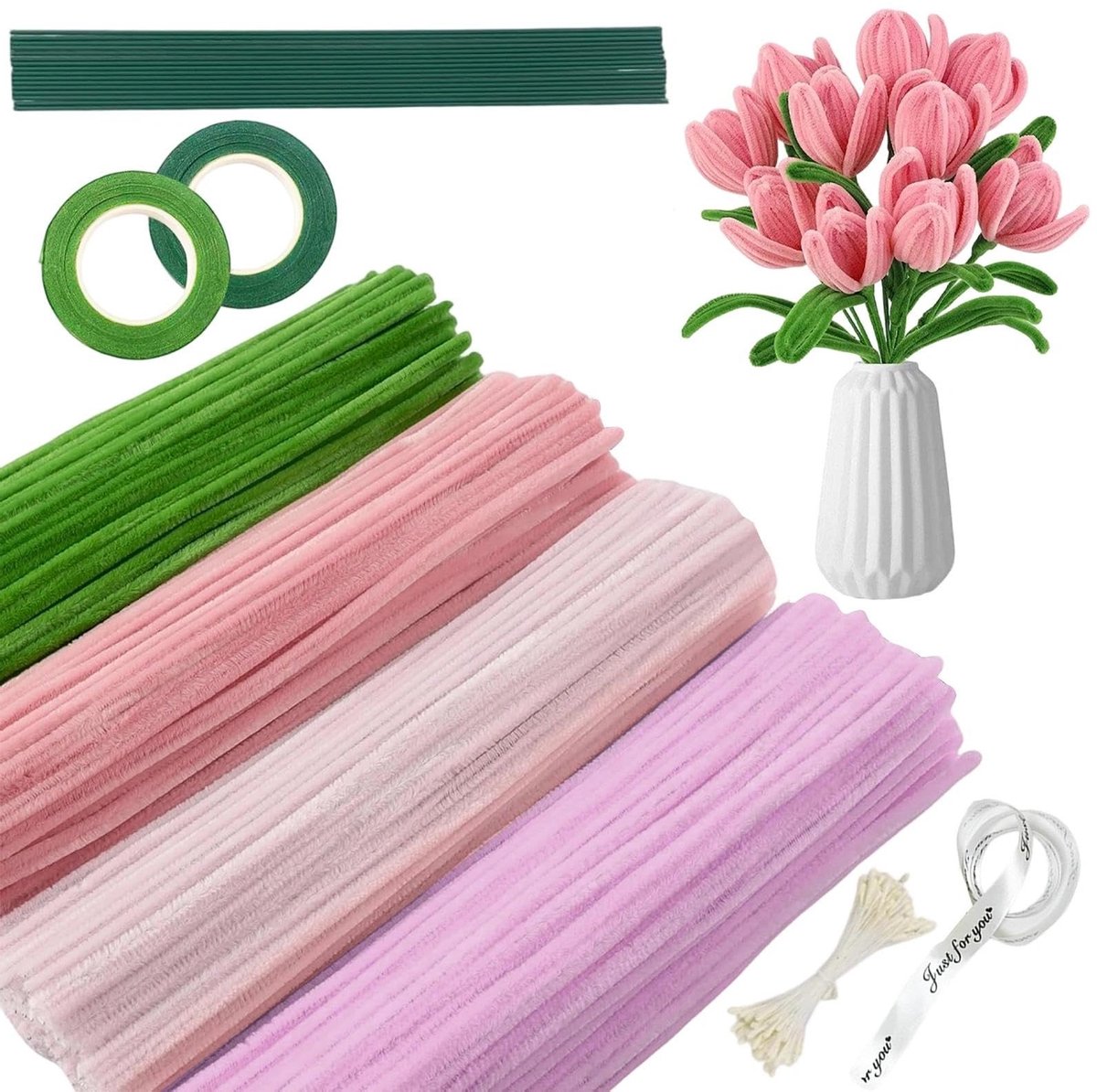Solidchoice - Set van 400 Pijpenreinigers voor Creatief Knutselen