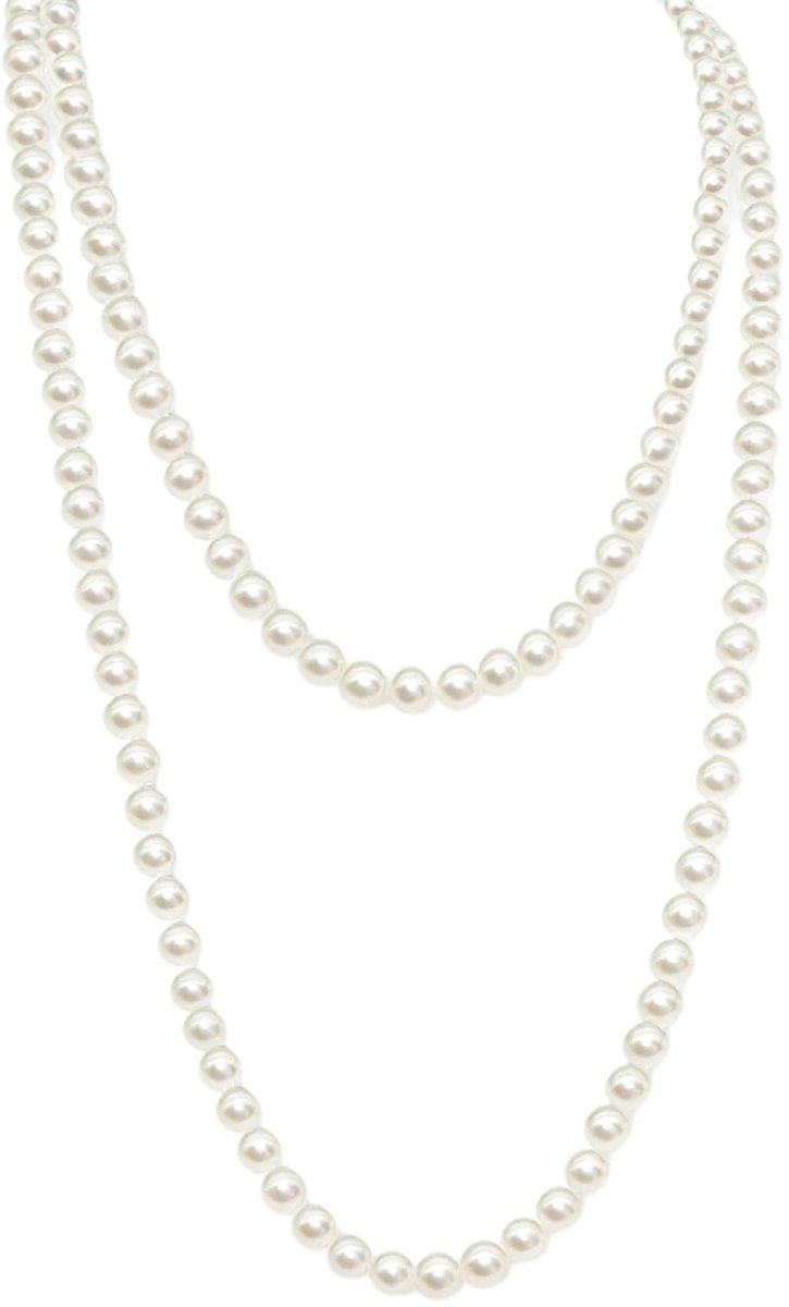 Solidchoice - Lange Kunstparelketting 150cm voor Vrouwen