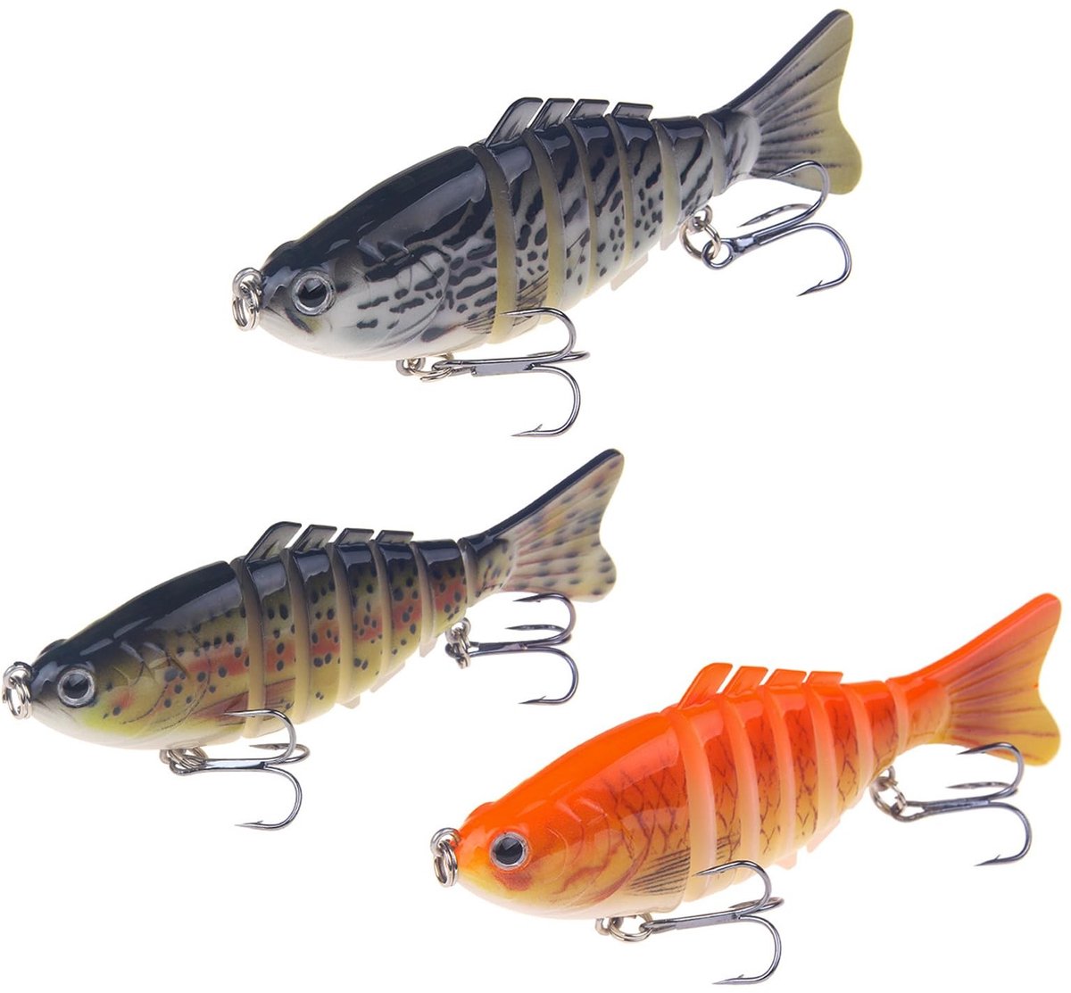 Solidchoice - Realistisch Kunstaas Set - 3 Stuks voor Forel, Baars en Snoek